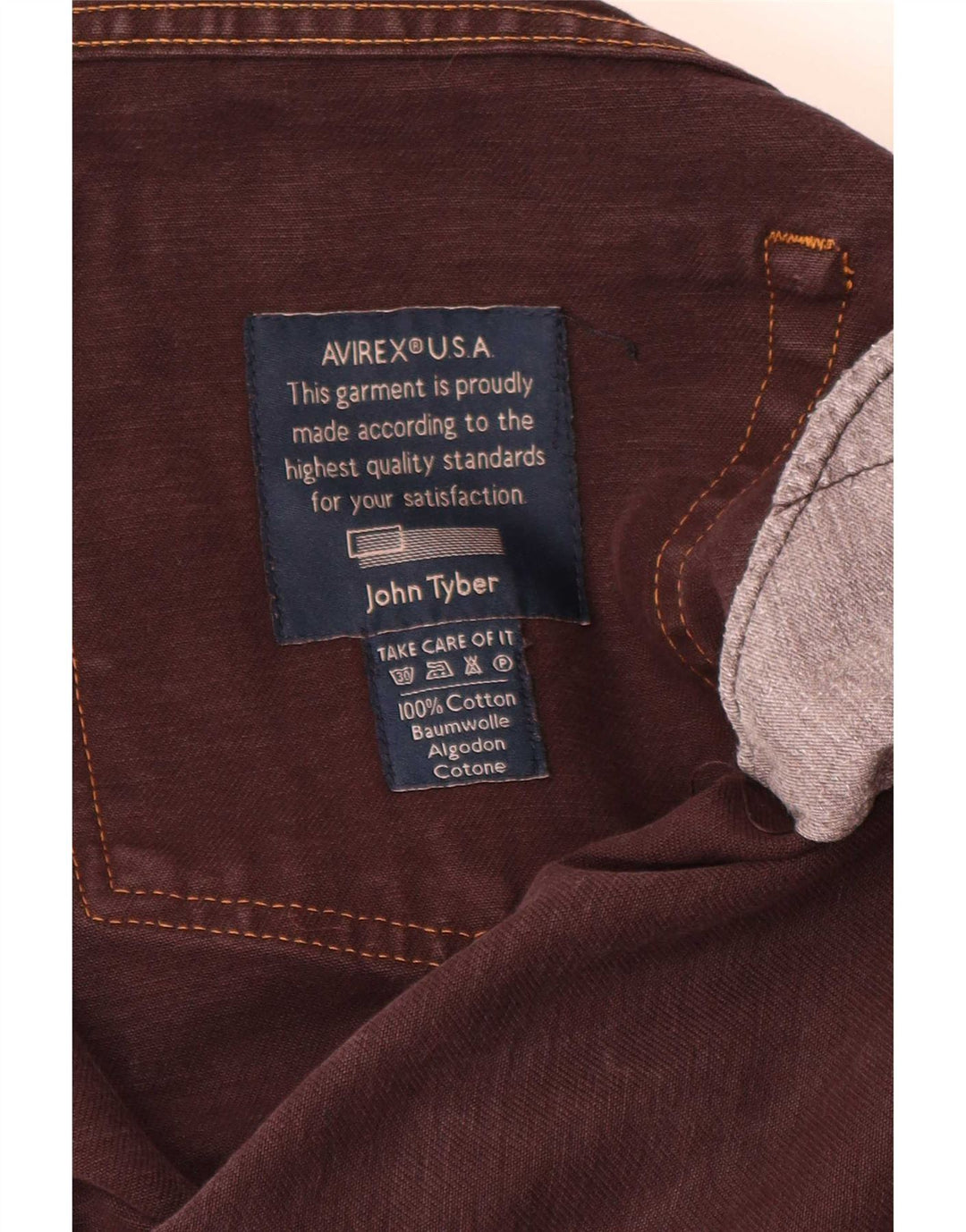 Avirex herre tilspidsede jeans W30 L35 brun bomuld