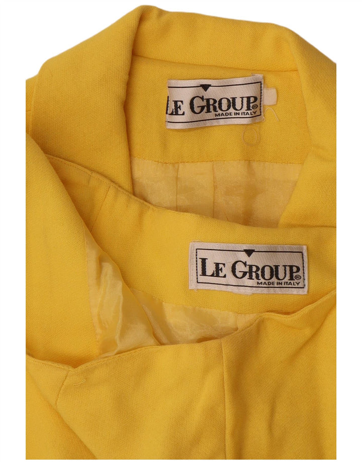 Le Group Dame 6-knaps 2-delt nederdelsæt UK 12 Medium W28 Gul Uld