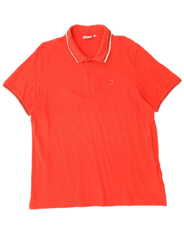 Lotto Herre Polo Shirt UK 44/46 2XL Rød Bomuld
