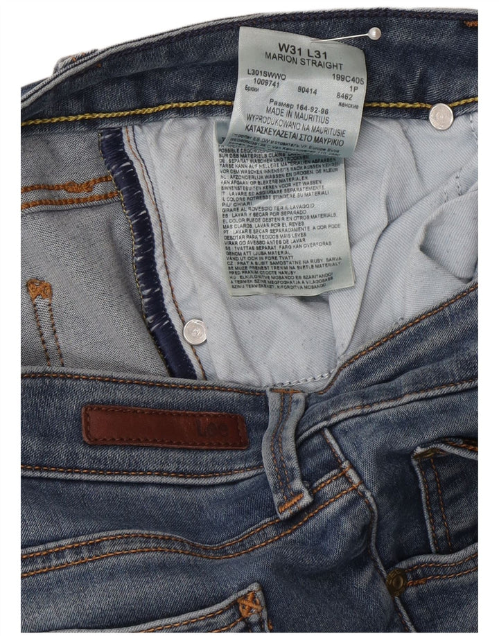 Lee Herre Marion Straight Jeans W31 L31 Blå Bomuld
