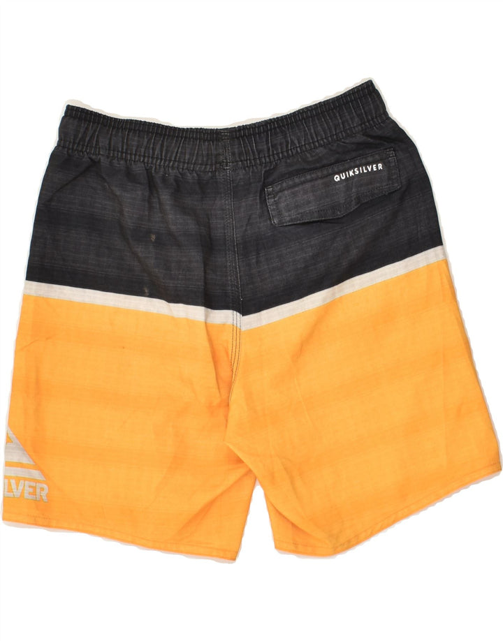 QUIKSILVER Boys Sport Shorts 11-12 Years Medium Yellow Colourblock | Vintage Quiksilver | Thrift | Second-Hand Quiksilver | Used Clothing | Messina Hembry 