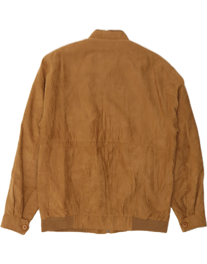 TORELLI Mens Bomber Jacket UK 40 Large Brown Polyester Vintage Torelli and Second-Hand Torelli from Messina Hembry 
