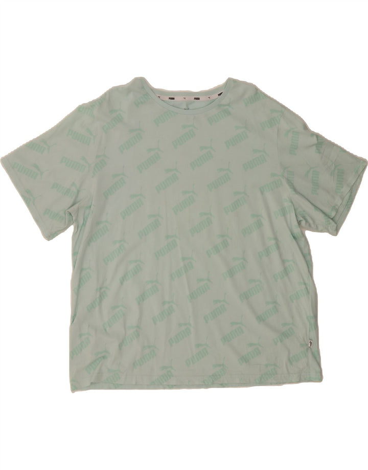 PUMA Mens Graphic T-Shirt Top 2XL Green Vintage Puma and Second-Hand Puma from Messina Hembry 