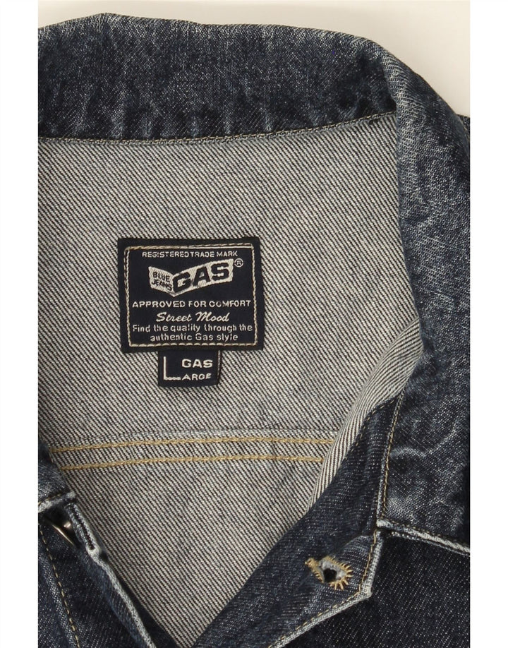 GAS Womens Denim Jacket UK 14 Large Blue Cotton Vintage Gas and Second-Hand Gas from Messina Hembry 