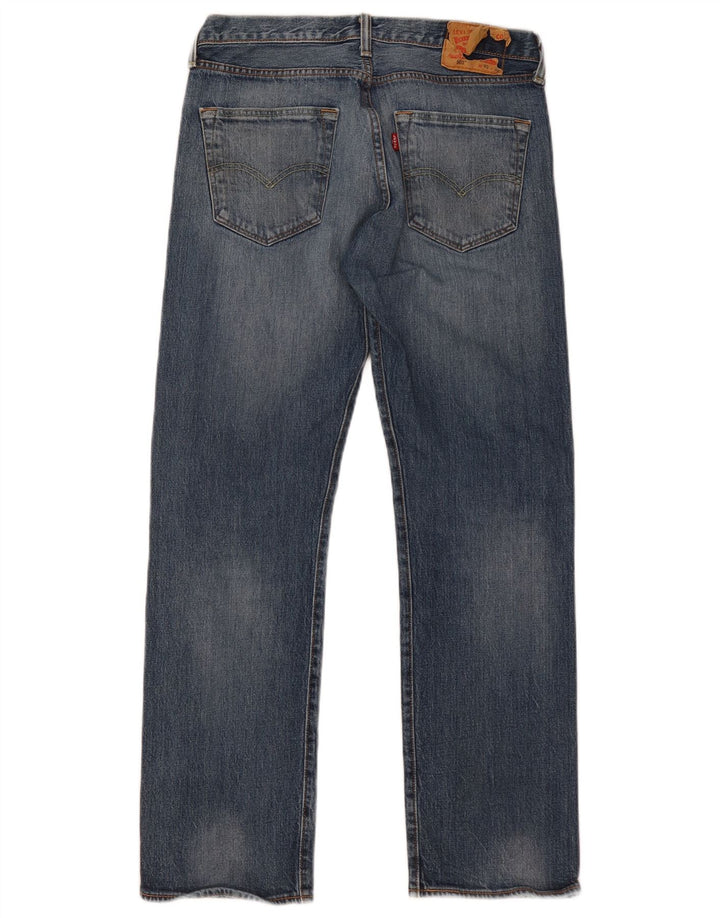 Levi's Herre 501 Straight Jeans W32 L30 Blå Bomuld