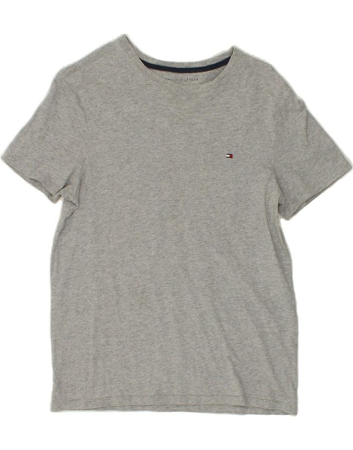 TOMMY HILFIGER Mens T-Shirt Top Small Grey Cotton Vintage Tommy Hilfiger and Second-Hand Tommy Hilfiger from Messina Hembry 