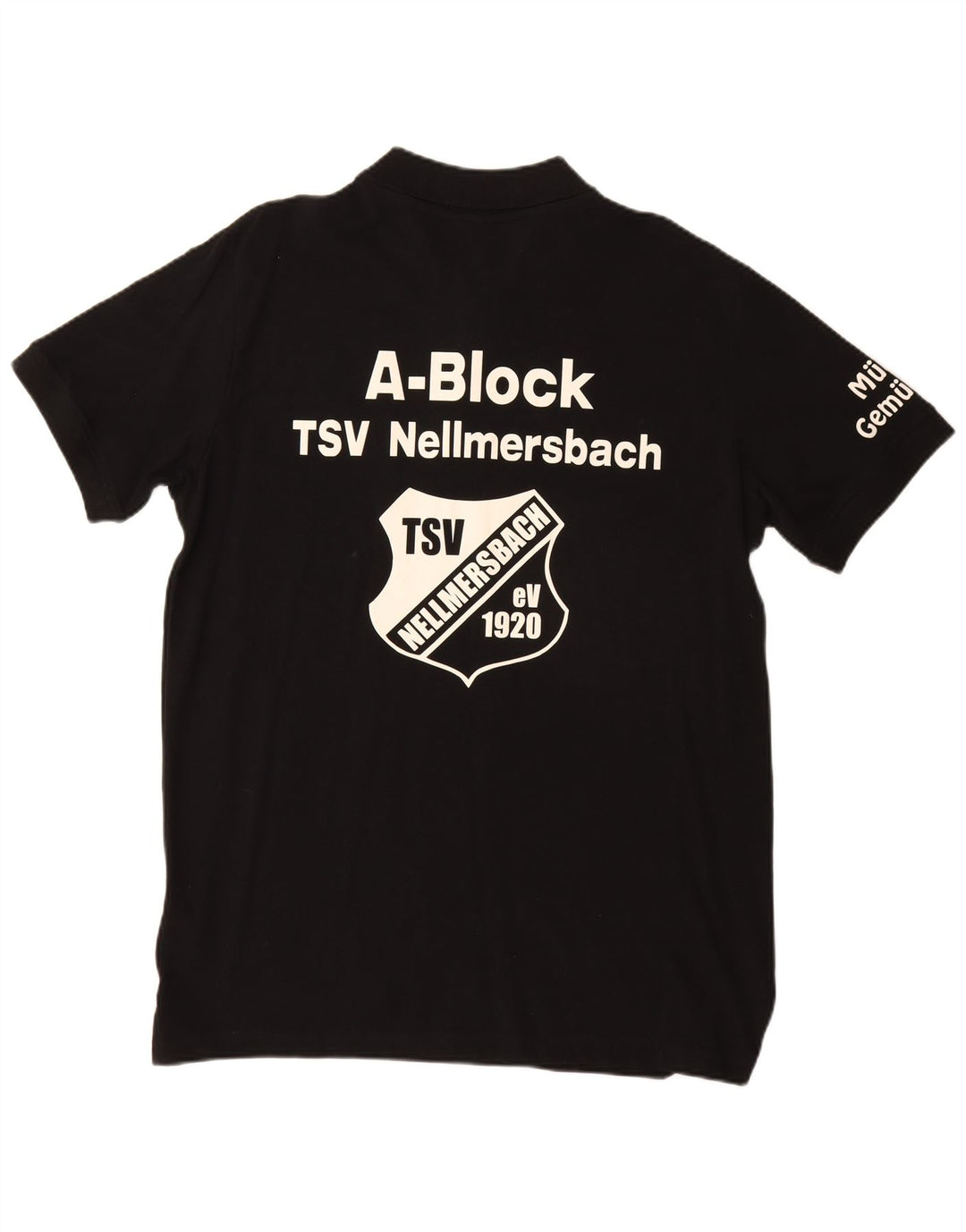 Kappa Herre grafisk poloshirt Stor sort bomuld