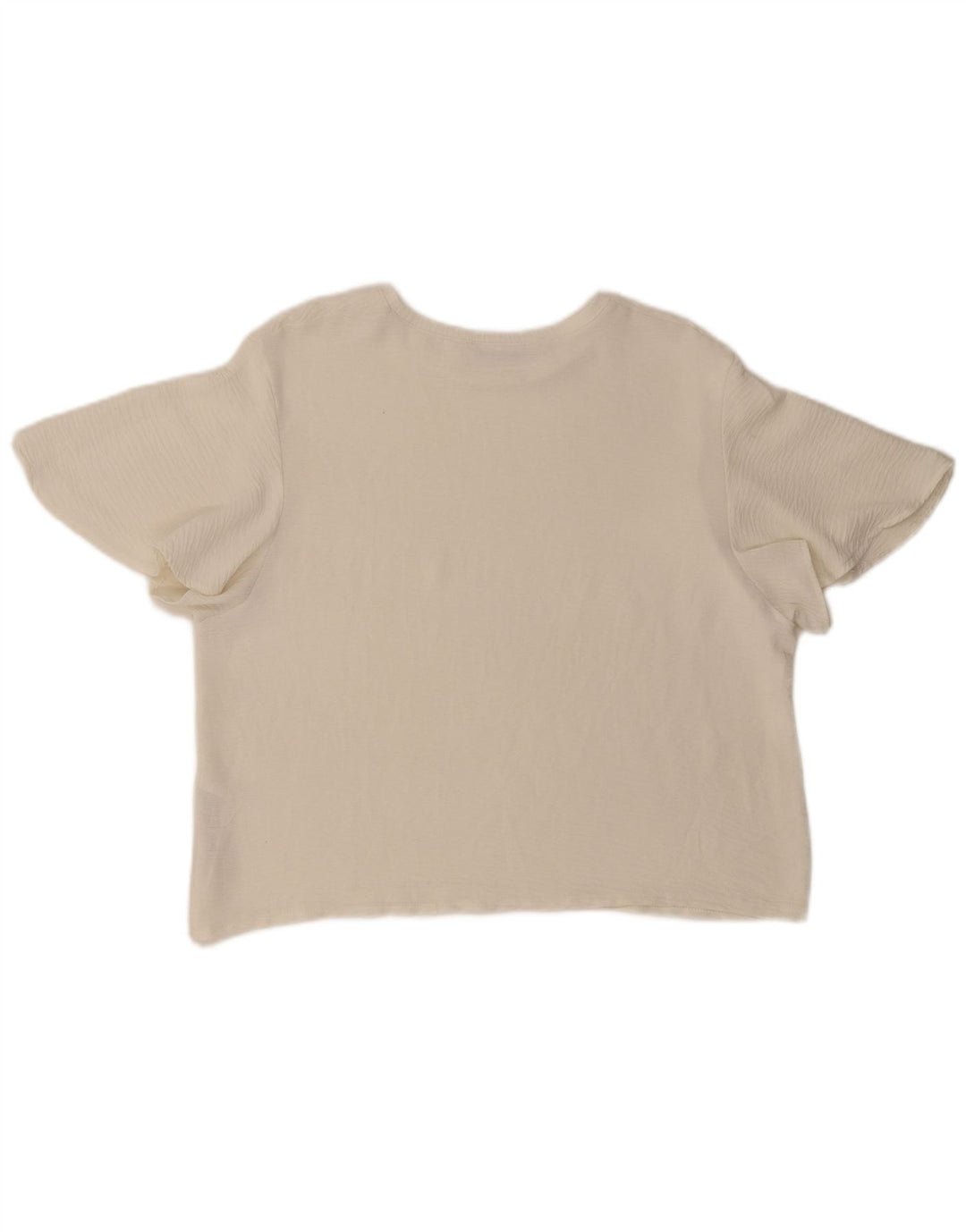 Zara Dame Bluse Top UK 16 Large White Polyester