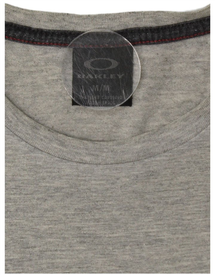 Oakley Herre T-Shirt Top Medium Grey Colourblock Bomuld