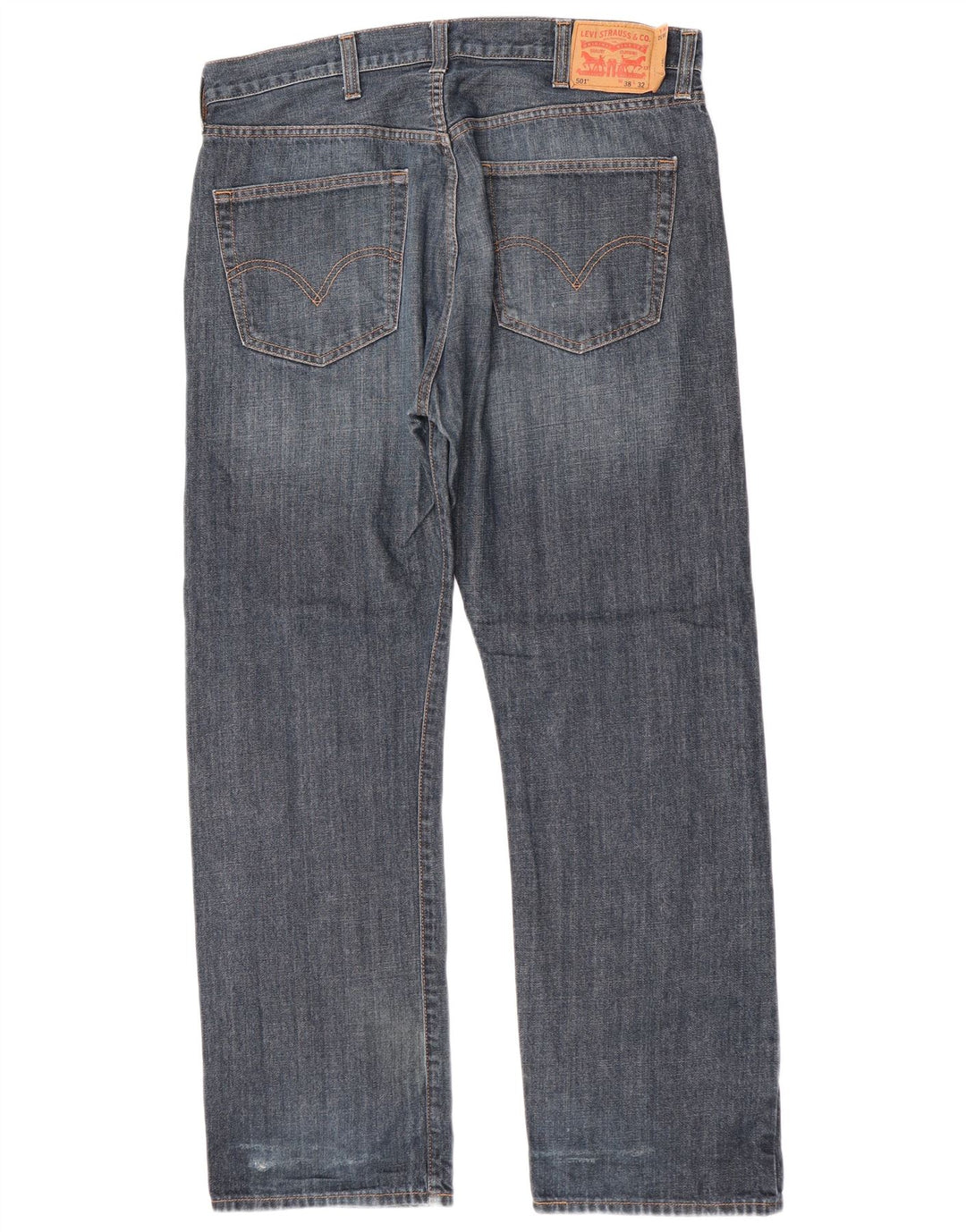 Levi's Herre 501 lige jeans W38 L32 blå bomuld