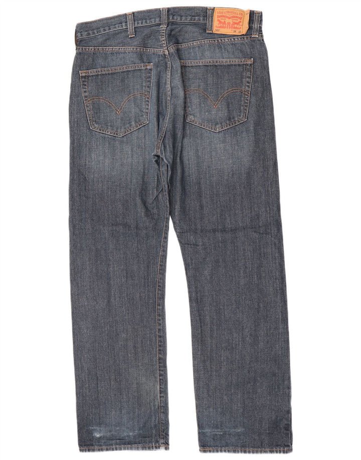 Levi's Herre 501 lige jeans W38 L32 blå bomuld