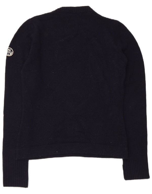 North Sails Dame Crew Neck Jumper Sweater UK 14 Large Navy Blue Wool