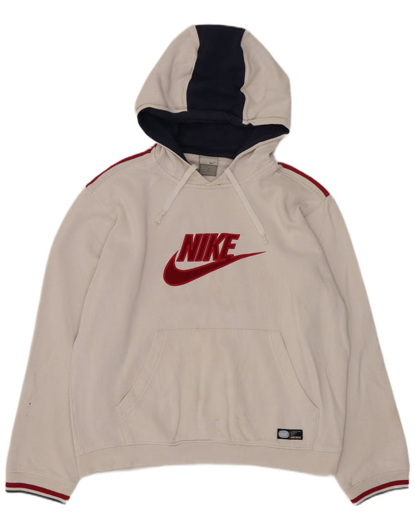 Nike Grafisk hættetrøje til mænd UK 36/38 Small White Colourblock Sports