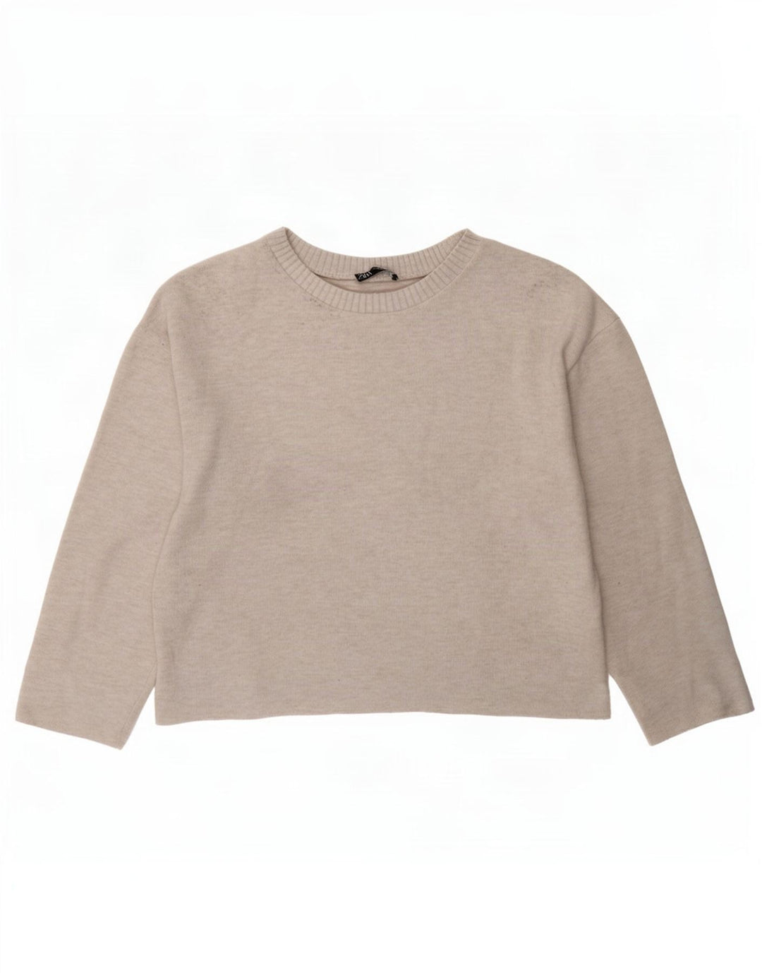 Zara Dame Loose Fit Bluse Top UK 14 Medium Beige Polyester