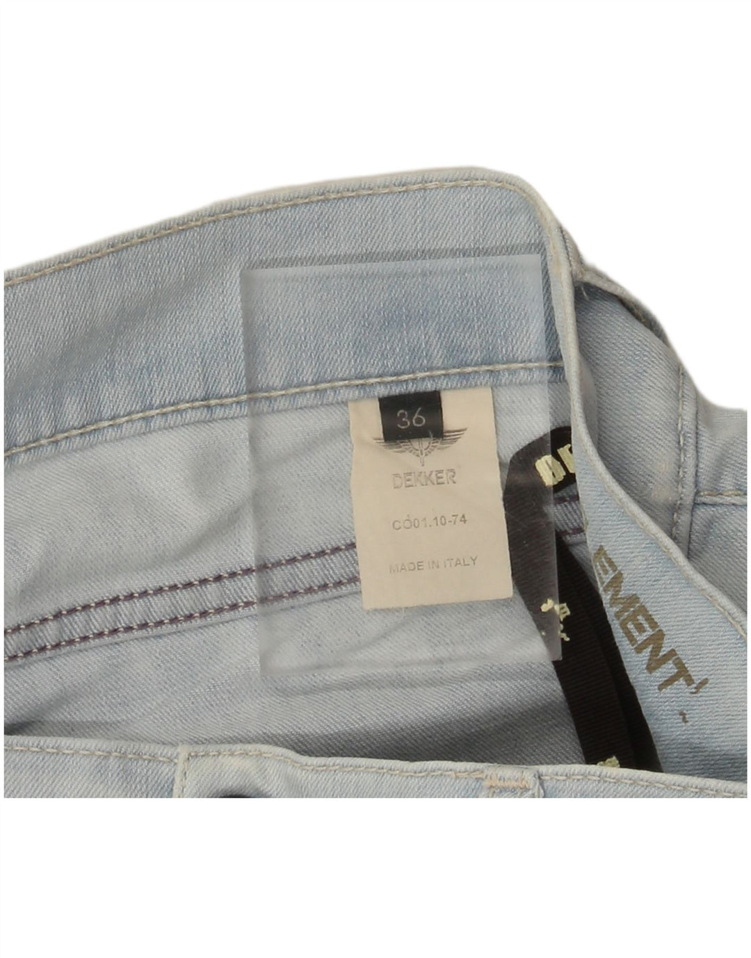 Dekker Dame Distressed Straight Jeans W36 L29 Blå Bomuld