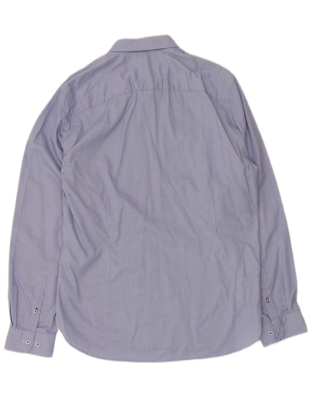 Ted Baker Herre Slim Fit Skjorte Størrelse 16 1/2 Stor Blå Ternet Bomuld