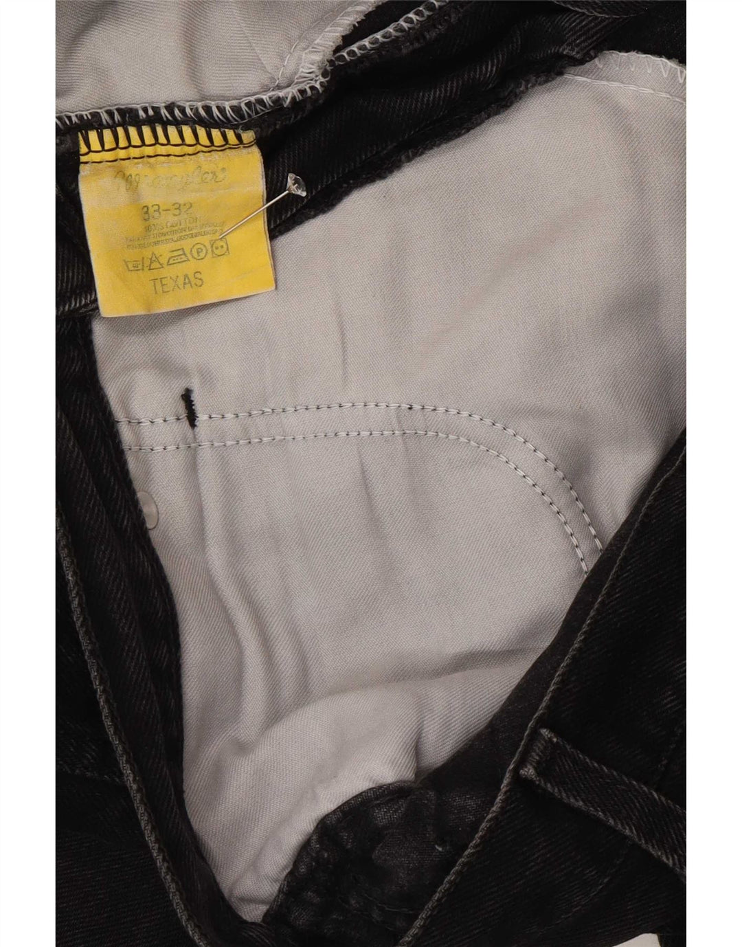 Wrangler Mens Texas Straight Jeans W33 L32 Grey Cotton