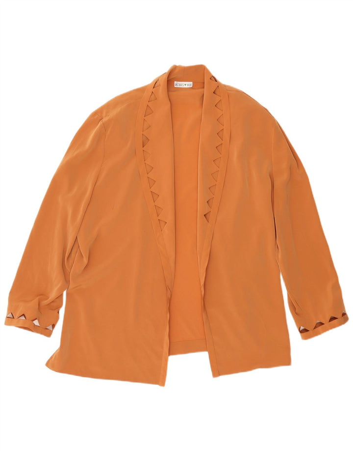 JACQUES VERT Dame oversized cardigan Top UK 16 Large Orange Polyester