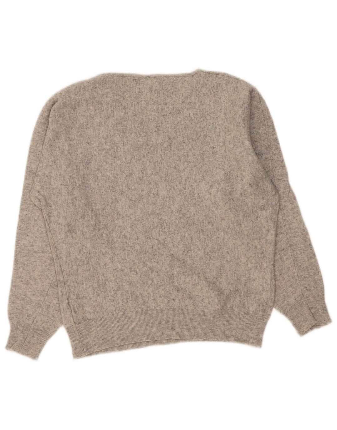 Massimo Dutti Dame Boat Neck Jumper Sweater UK 16 Stor Grå Uld