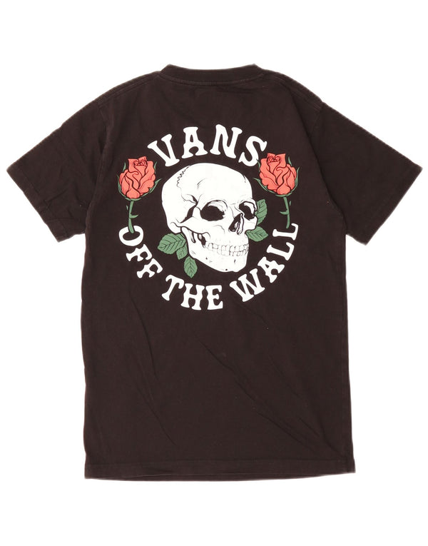Vans Grafisk T-Shirt Top UK 6 XS Sort Bomuld