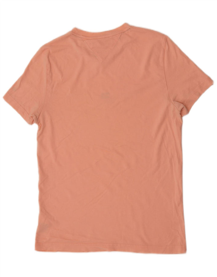 Tommy Hilfiger Herre Slim Fit Grafisk T-shirt Top Medium Pink Bomuld