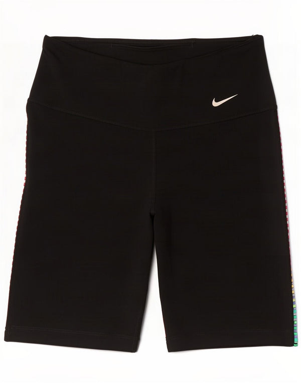 Nike Dame Dri Fit Sport Shorts UK 10 Small Black Polyester