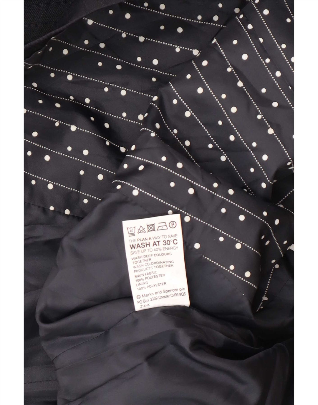 Marks & Spencer Dame 1-knaps blazerjakke UK 14 Medium Navy Blue