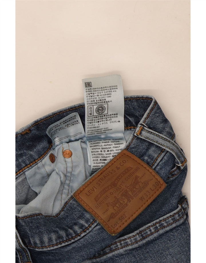 Levi's Herre 502 tilspidsede jeans W33 L30 blå bomuld