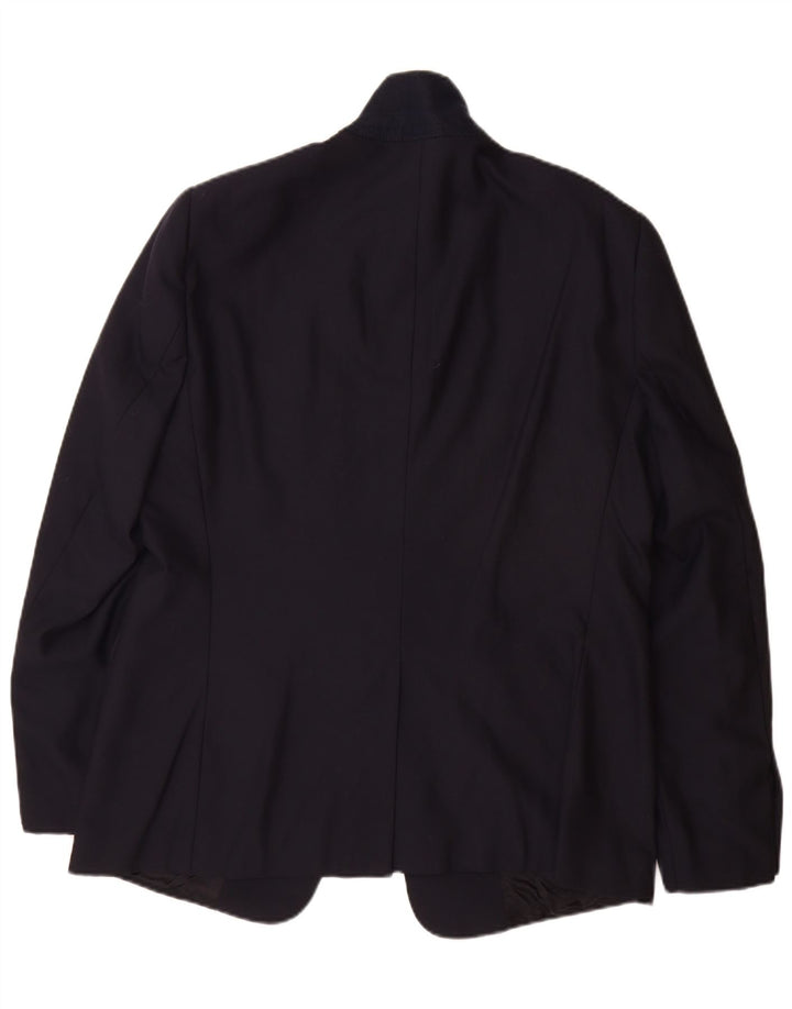 Emporio Armani Herre 2-knaps blazerjakke EU 56 2XL Marineblå Virgin Wool