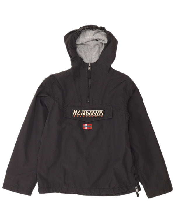 Napapijri Boys Geographic Graphic Anorak-jakke med hætte 11-12 år sort