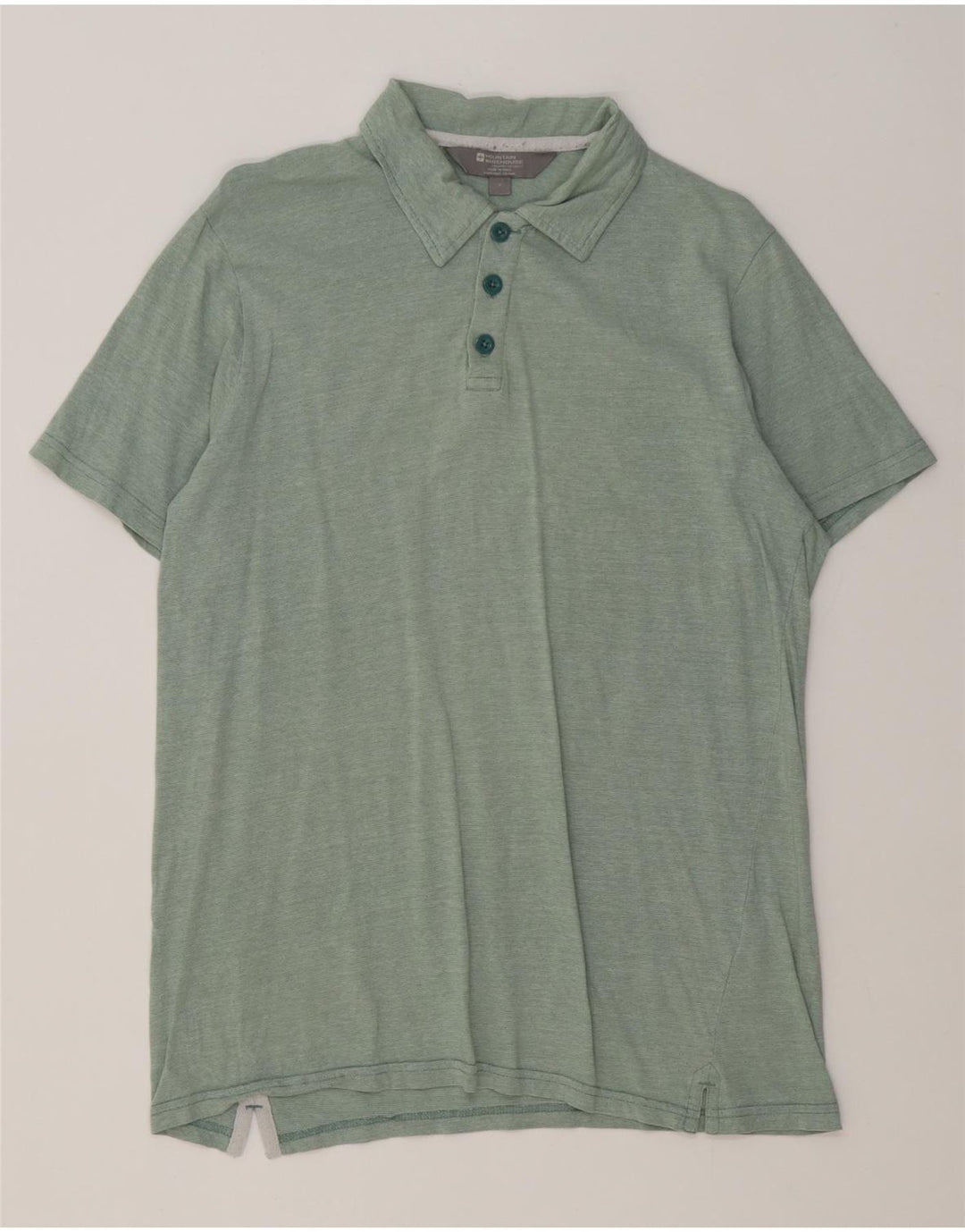 Mountain Warehouse Poloshirt til mænd mellemgrøn nålestribet bomuld