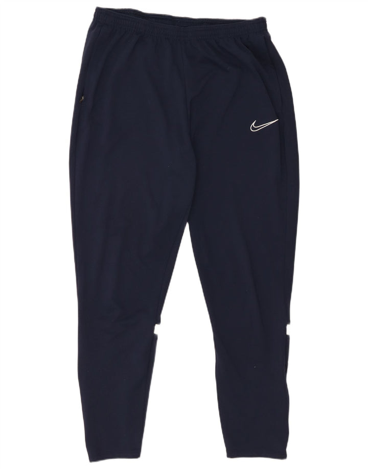 Nike Herre Dri Fit træningsdragt Bukser Large Navy Blue Polyester