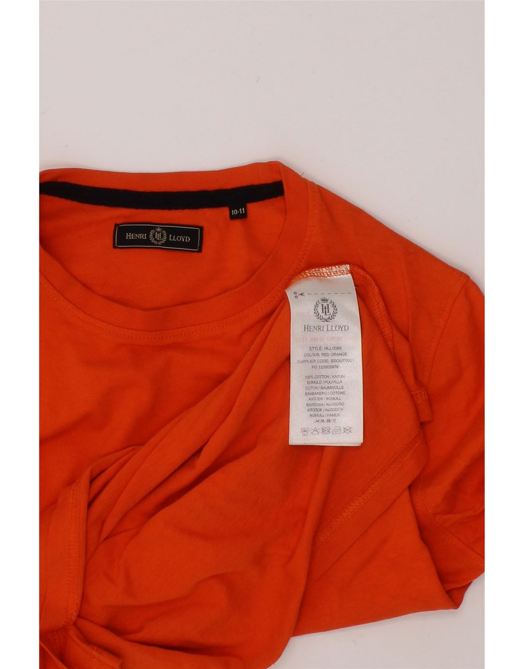 HENRI LLOYD Boys Top Long Sleeve 10-11 Years Orange Cotton Vintage Henri Lloyd and Second-Hand Henri Lloyd from Messina Hembry 