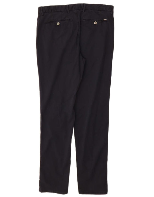 MASSIMO DUTTI Herre Slim Fit Chinobukser EU 44 Large W34 L32 Marineblå