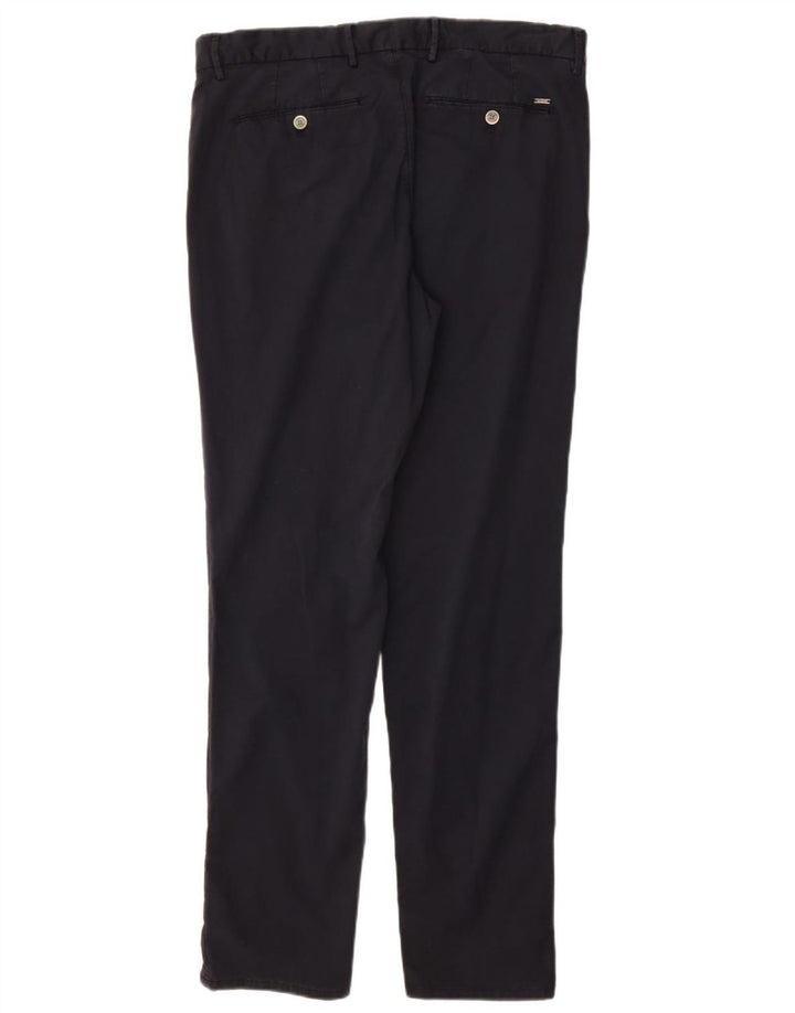 MASSIMO DUTTI Herre Slim Fit Chinobukser EU 44 Large W34 L32 Marineblå