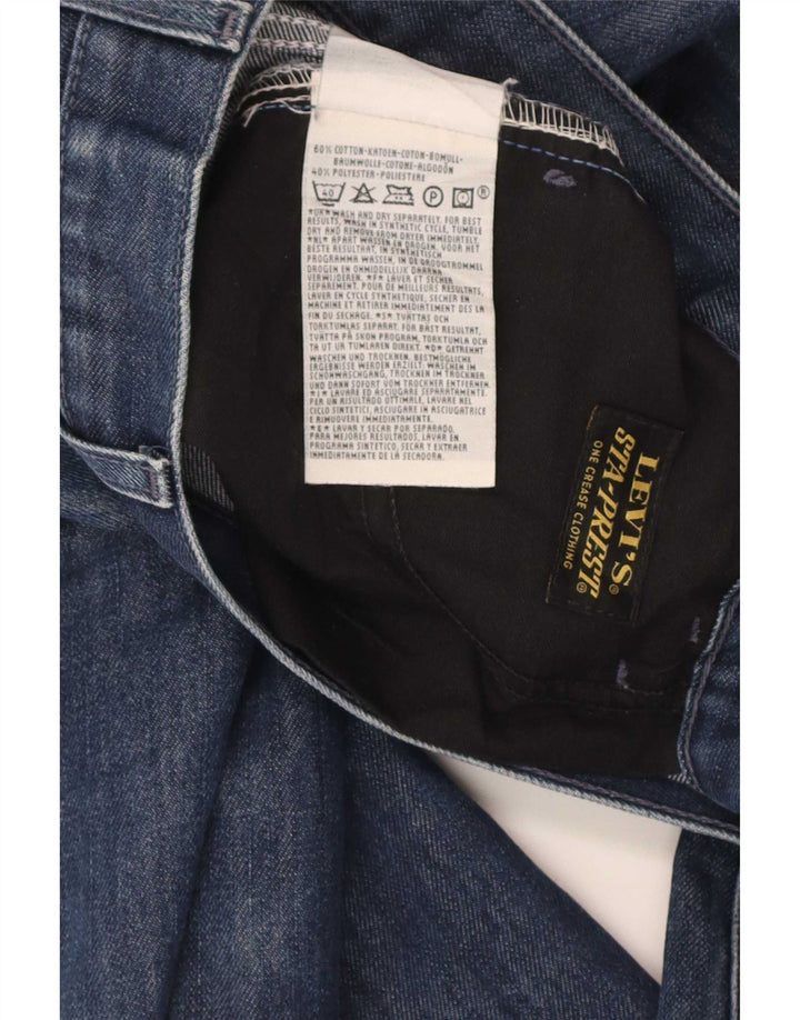 Levi's Men Distressed Straight Jeans W33 L34 Blå Bomuld