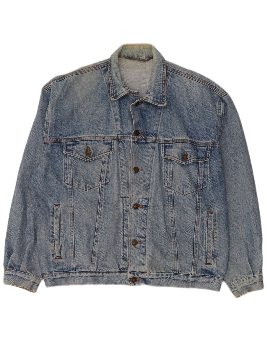 Vintage Herre denimjakke UK 38 Medium Blue Cotton