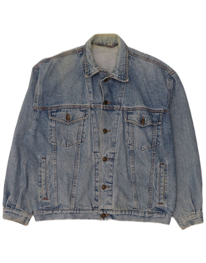 Vintage Herre denimjakke UK 38 Medium Blue Cotton