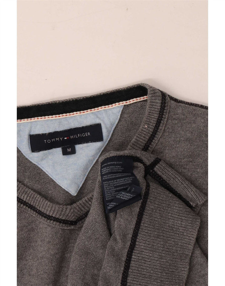 Tommy Hilfiger Herre V-hals sweater Medium Grå Bomuld