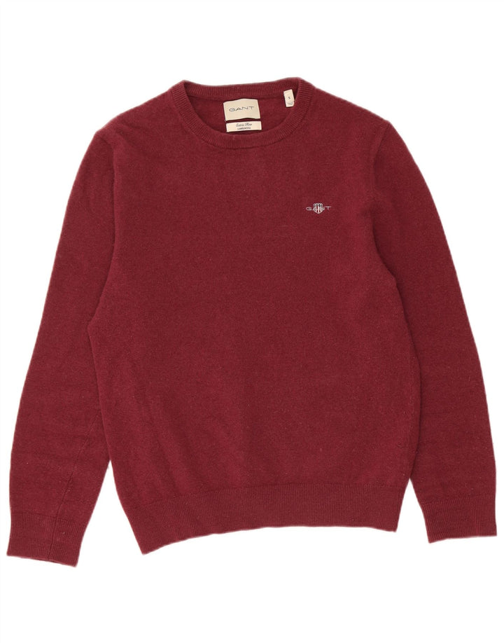 Gant Herre Crew Neck Jumper Sweater Lille Bourgogne lammeuld