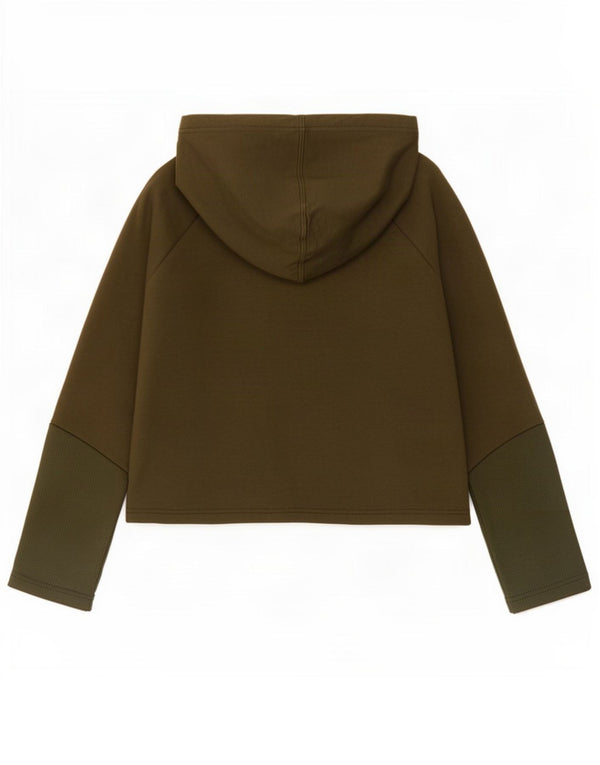 Puma Womens Crop Oversized hættetrøje Jumper UK 10 Small Green Cotton