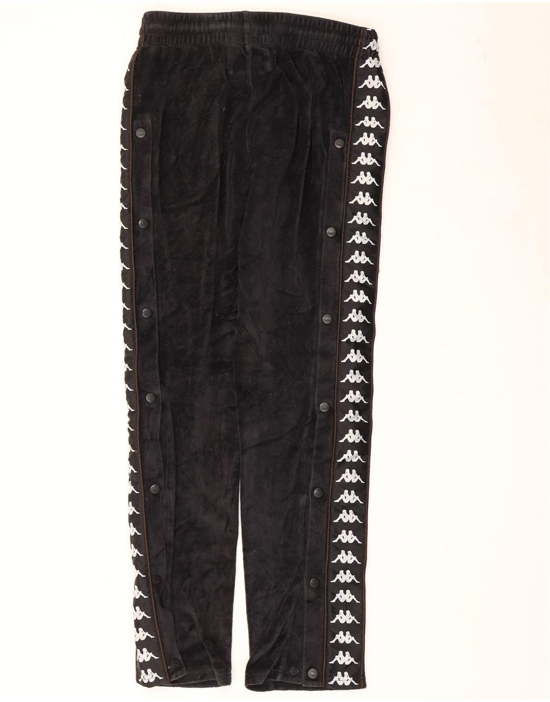 Kappa Graphic Tracksuit Bukser til kvinder UK 10 Small Black Bomuld