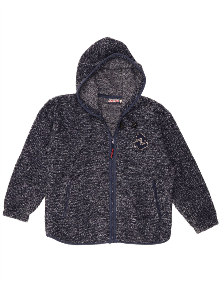 Invicta hættetrøje med lynlås til kvinder UK 12 Medium Navy Blue Flecked Polyester