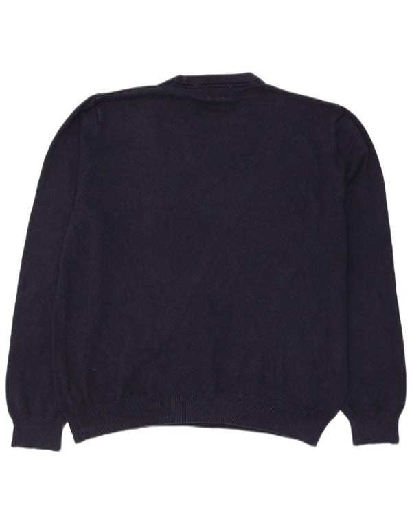 Marks & Spencer Herre sweater med rund hals XL marineblå bomuld