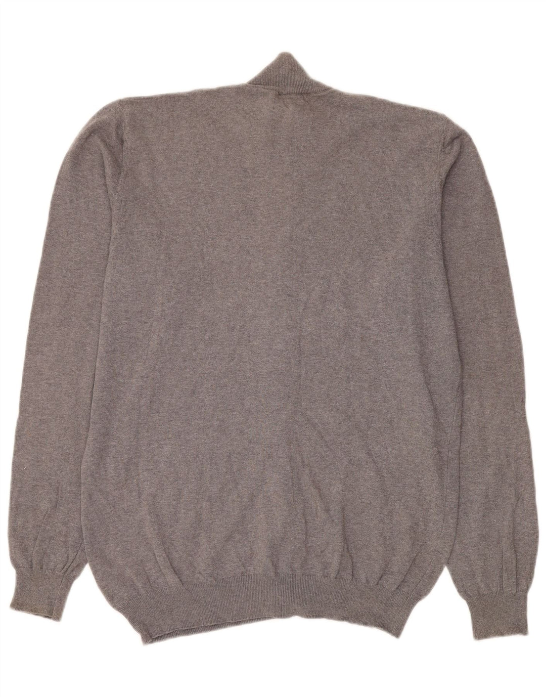 Sergio Tacchini herre cardigan sweater mellemgrå bomuld