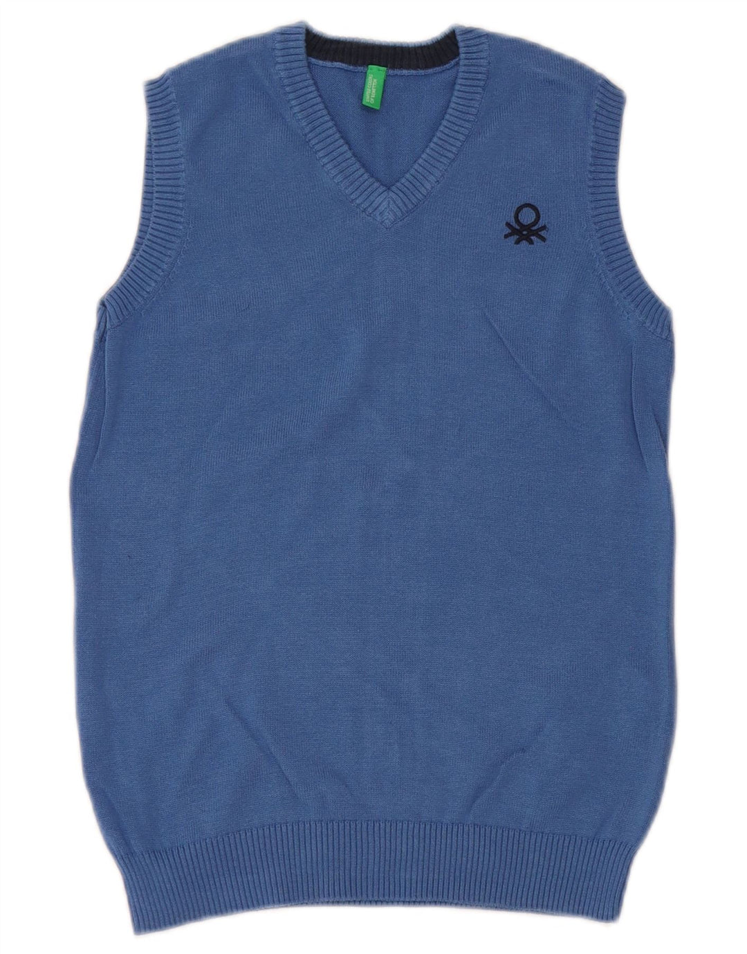 BENETTON Drengevest Tank Top 8-9 År Stor Blå Bomuld