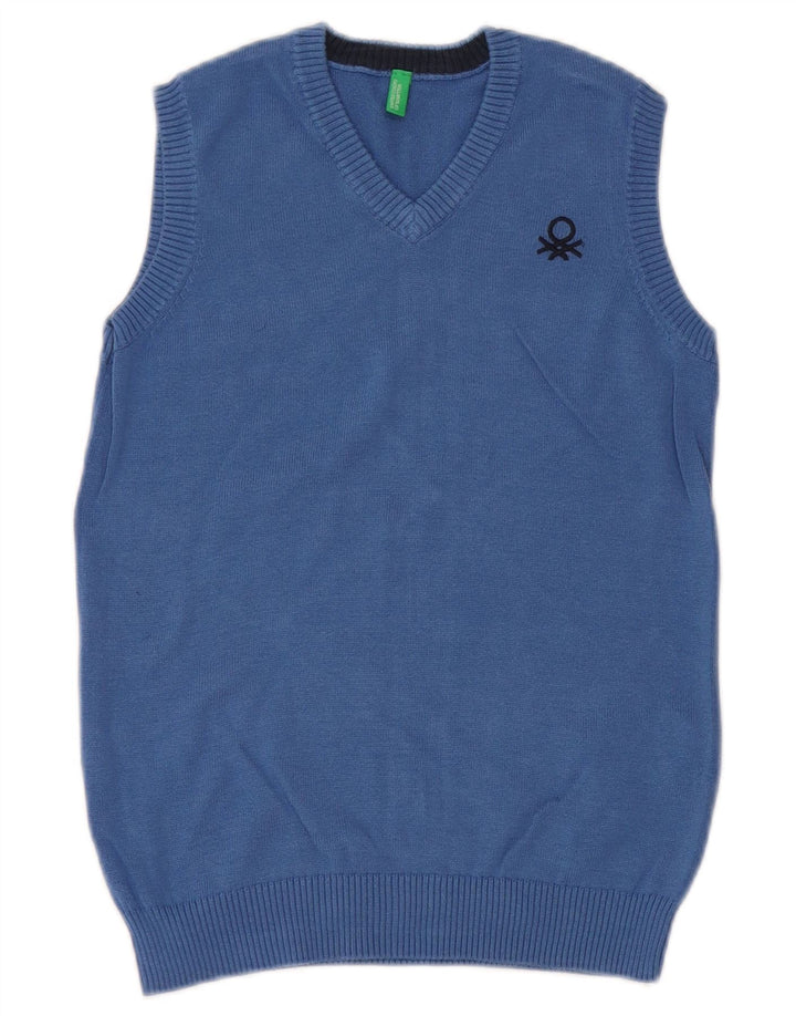 BENETTON Drengevest Tank Top 8-9 År Stor Blå Bomuld