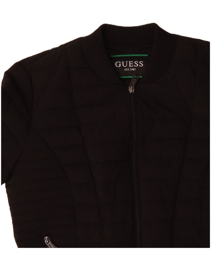 Guess Polstret jakke til kvinder UK 12 Medium Sort Polyester