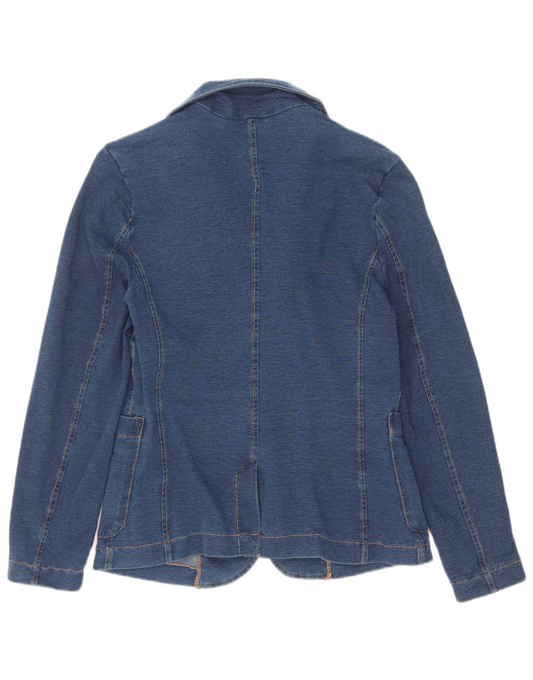 Benetton piger 2-knaps denim blazerjakke 11-12 år 2XL blå bomuld