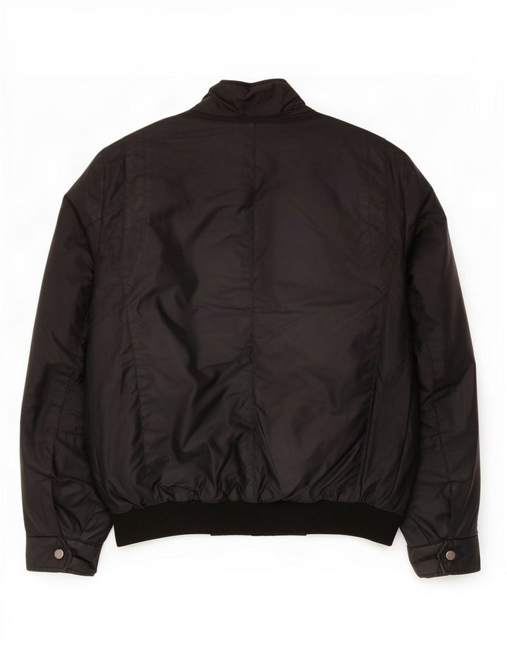 Geox Herre Bomber Jacket UK 40 Stor Sort Bomuld